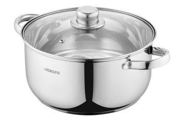 Кастрюля Ardesto Gemini Gourmet, стеклянная крышка, 5 л, нержавеющая сталь AR1952BC фото