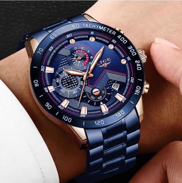 Годинник Lige Blue Stanford 8107 фото