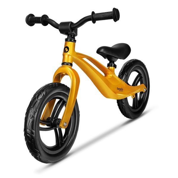 Беговел Lionelo Bart Goldie &mdash; Золотистый велобег с магниевой рамой, надувные колеса Air, легкая конструкция 21201449 фото