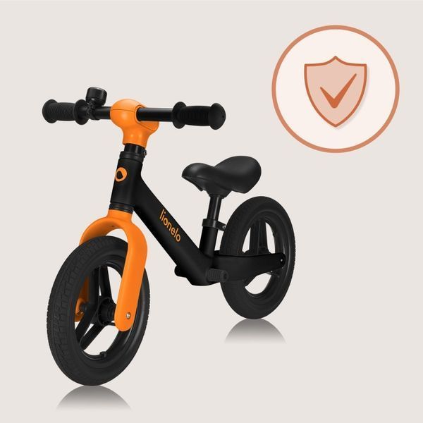 Беговел Lionelo Toni Black Orange - Черно-оранжевый детский беговел от 18 месяцев, с подножкой, колеса EVA, легкий 108967019 фото