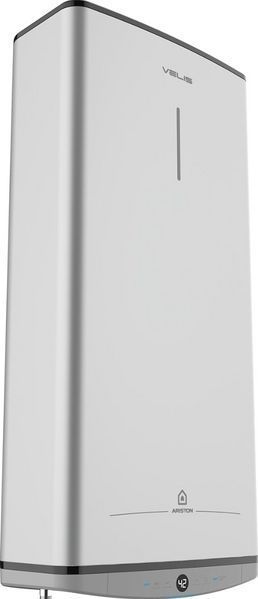 Водонагреватель электрический плоский слим Ariston VELIS TECH 100 EU, 100л, 2*1,5кВт, универсальный монтаж, электронное управление, B, Италия, Серый 3100919 фото