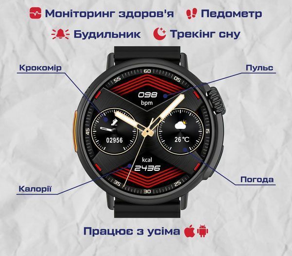 Смарт-часы Smart Plane Black 1418 фото