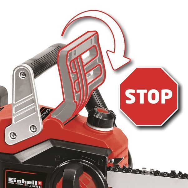 Пила цепная бесщеточная аккумуляторная Einhell GE-LC 36/35 Li-Solo, PXC, шина 35см, 15м/с, 3.79кг, без АКБ и ЗП 4501780 фото