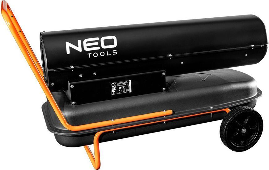 Тепловая пушка дизель/керосин Neo Tools, 50 кВт, 1100м3/ч, прямого нагрева, бак 50л, расход 4.7л/ч, IPX4, колеса 90-082 фото