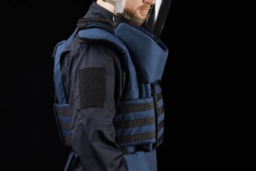 Протиуламковий комплект Ukrainian Armor Українська Броня HDA (Humanitarian Demining Apron), клас захисту ДСТУ 2, розмір L-XL, синій HDALXLBLUE2 фото
