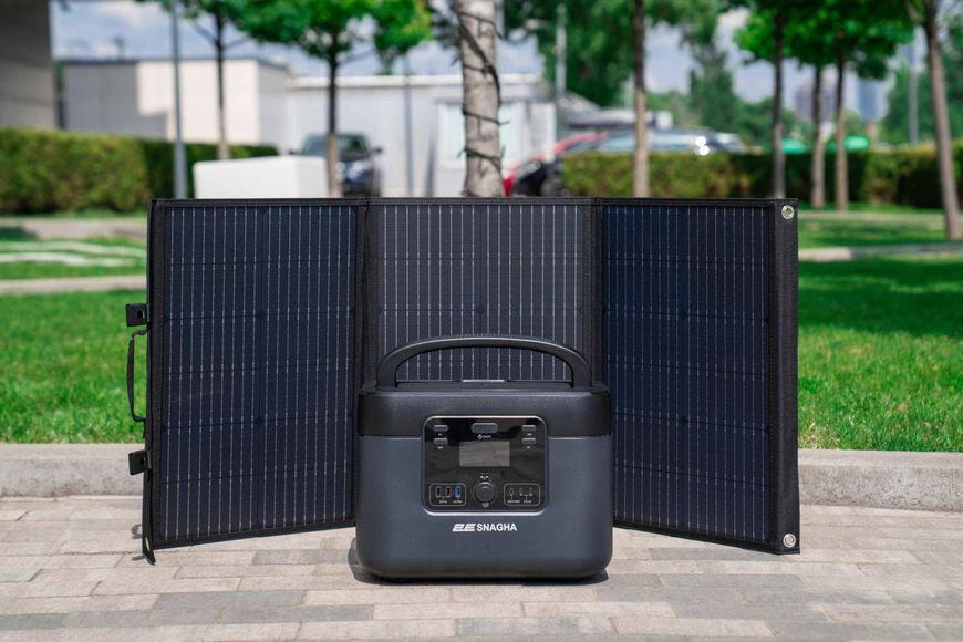 Портативна сонячна панель 2E, 100 Вт зарядний пристрій, DC, USB-С PD45W, USB-A 24W 2E-LSFC-100 фото