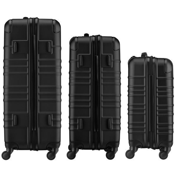 Набор чемоданов Wenger Amplar 3 в 1, (S,M,L), пластик, 4 колеса, черный 653149 фото