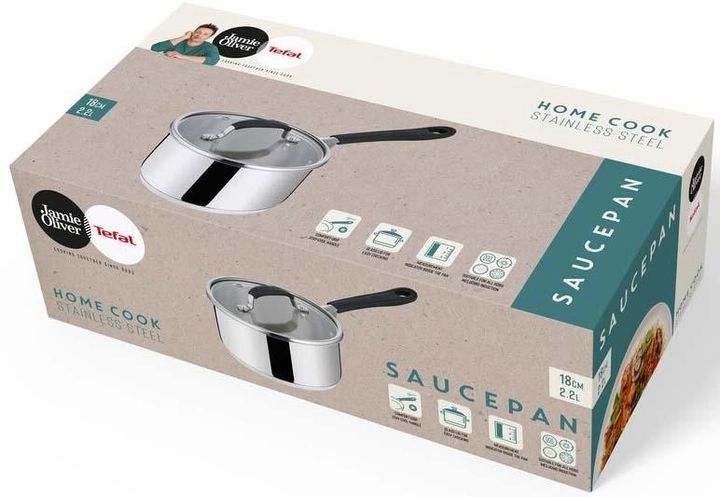 Ківш 18 см (2.2 л) Tefal Jamie Oliver Home Cook, нержавіюча сталь E3182375 фото
