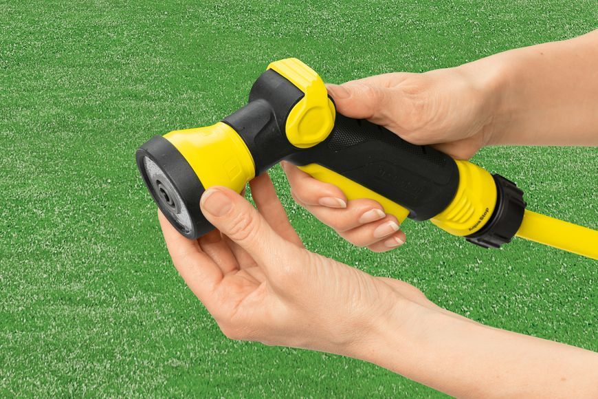 Зрошувач ручний Karcher, пістолетний, 3 режими, регулювання напору води, блокування кнопки поливу 2.645-266.0 фото
