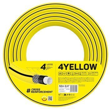 Шланг садовий Cellfast 4YELLOW 3/4" 50м, 4 шари, до 20 Бар, -10&hellip;+50&deg;C 10-522 фото