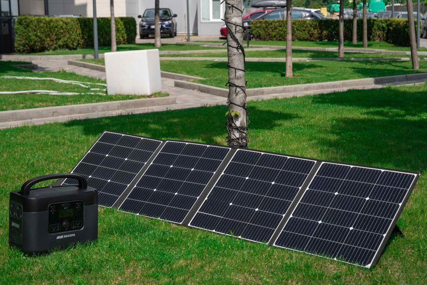Портативна сонячна панель 2E, 200 Вт зарядний пристрій, DC, USB-С PD45W, USB-A 24W 2E-EC-200 фото