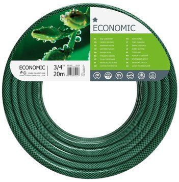 Шланг садовий Cellfast ECONOMIC 3/4", 20м, 3-х шаровий, до 20 Бар, -10&hellip;+50&deg;C 10-020 фото
