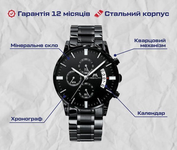 Годинник MegaLith Super 7710 фото