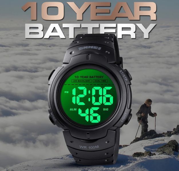 Часы Skmei Neon 10 Bar Black 1134 фото