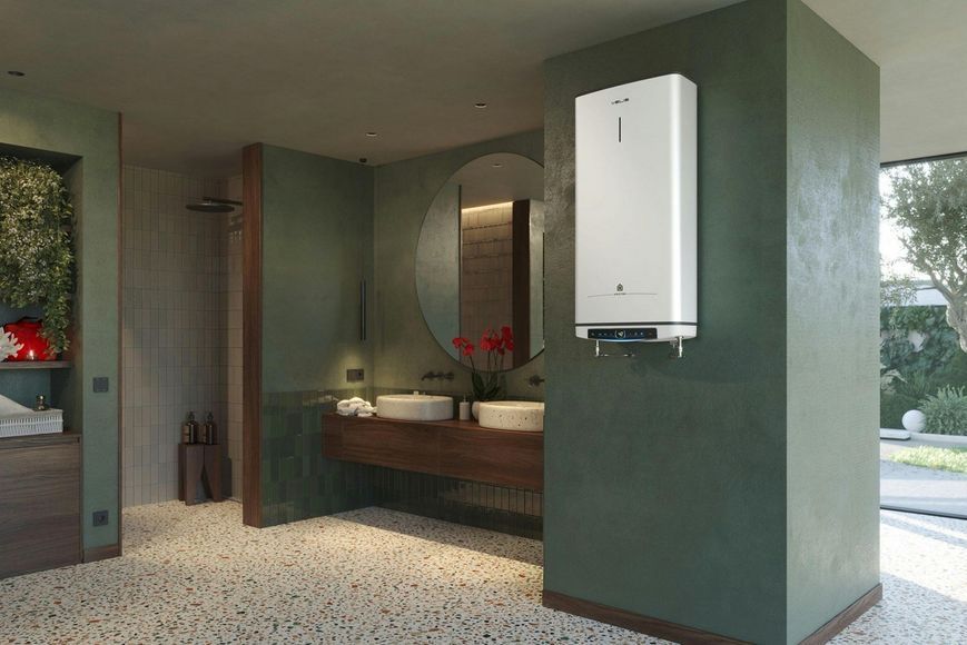 Водонагреватель электрический плоский слим Ariston VELIS PRO DRY WIFI 100 EU, 100л, 2*1,5кВт, сухой тен, универсальный монтаж, электронное управление, B, Италия, Белый 3100910 фото
