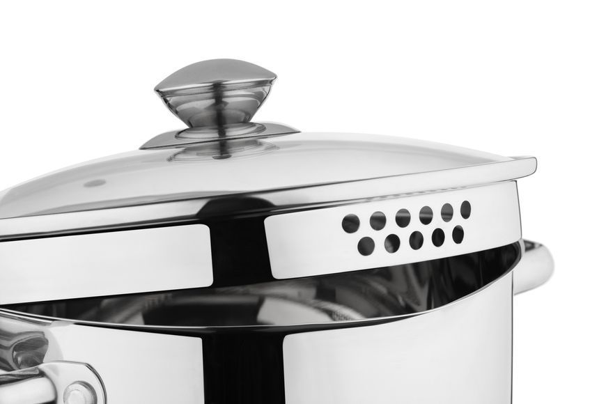 Кастрюля со стеклянной крышкой и сливом Ardesto Gemini Lecco, 3.6л, нержавеющая сталь AR2836CS фото