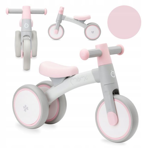 Беговел-каталка MoMi TEDI Pink &mdash; Розовый первый беговел для малышей от 1 года, сверхлегкий (1.2 кг), колеса EVA 116980745 фото