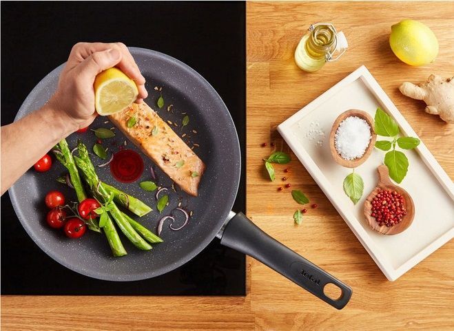 Сковорода Tefal Healthy Chef, 24см, алюминий, серый G1500472 фото