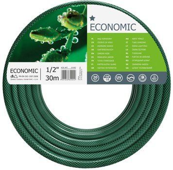 Шланг садовий Cellfast ECONOMIC 1/2", 30м, 3-х шаровий, до 20 Бар, -10&hellip;+50&deg;C 10-002 фото