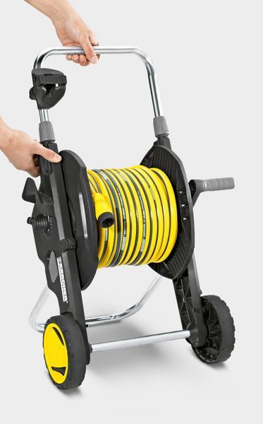 Котушка для шланга Karcher "HT 4.500", складна, регулювання висоти ручки візка, довжина шланга: 1/2" 50м, 5/8" 35м, 3/4" 23м 2.645-170.0 фото
