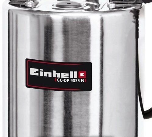 Насос дренажный Einhell GC-DP 9035 N, 900 Вт, 18000 лч, высота 9 м, глубина 5 м, корпус нержавеющая сталь, 5.95 кг 4170778 фото