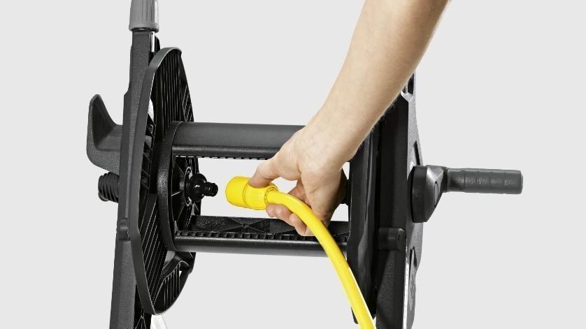 Котушка для шланга Karcher "HT 4.500", складна, регулювання висоти ручки візка, довжина шланга: 1/2" 50м, 5/8" 35м, 3/4" 23м 2.645-170.0 фото