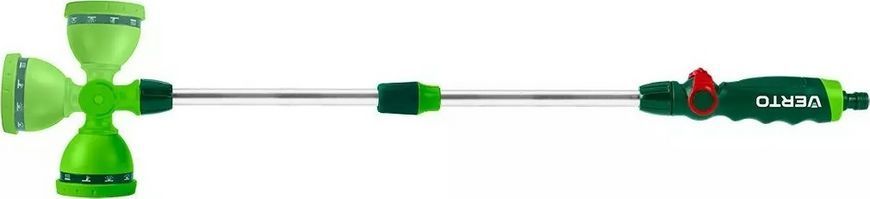 Ороситель ручной Verto, 1/2"-3/4", штанга 77-113см, 10 функций, плавная регулировка напора воды большим пальцем, держатель двухкомпонентный 15G682 фото