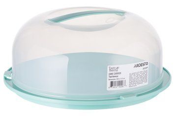 Тортовщица Ardesto Tasty baking с крышкой, 28.4*11.5 см, голубой тифани AR2328TP фото