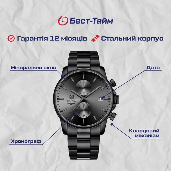 Besta Mars Black & Gray Nylon, 2 ремешка 2154 фото