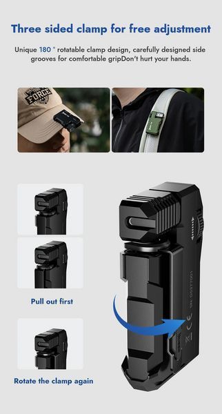 Ліхтар брелок Wuben G5 EDC з червоним світлом + RGB Зелений 7221821 фото