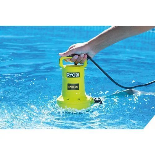 Насос для грязной и чистой воды Ryobi ONE+ RY18SPA-0 18В 4200л/час высота перекачки 8м погружения 5м штуцер 1" таймер отключение защита сухого хода 4кг без 5133005778 фото