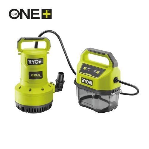 Насос для грязной и чистой воды Ryobi ONE+ RY18SPA-0 18В 4200л/час высота перекачки 8м погружения 5м штуцер 1" таймер отключение защита сухого хода 4кг без 5133005778 фото