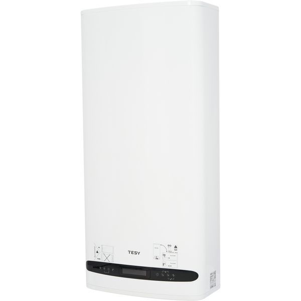 Водонагреватель электрический Tesy Bellislimo Dry Cloud плоский GCR 802724D E31 ECW, 80л, 2,4кВт, сухой тен, универсальный монтаж, электронное управление, B, белый 304607 фото