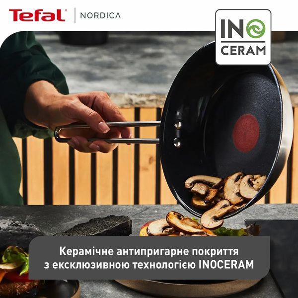 Сковорода Tefal Nordica, 28см, нержавеющая сталь. H8710655 фото