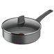 Сотейник з кришкою Tefal Renewal, 24см, алюміній, бакеліт, скло, чірий C4263243 фото 1