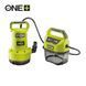Насос для грязной и чистой воды Ryobi ONE+ RY18SPA-0 18В 4200л/час высота перекачки 8м погружения 5м штуцер 1" таймер отключение защита сухого хода 4кг без 5133005778 фото 2