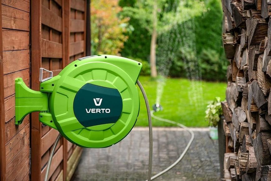 Котушка зі шлангом автоматична Verto 20м+2м шланга 1/2" 15G891 фото