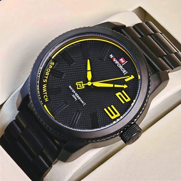Naviforce Kvantum Black Steel, 2 ремінці 2328 фото