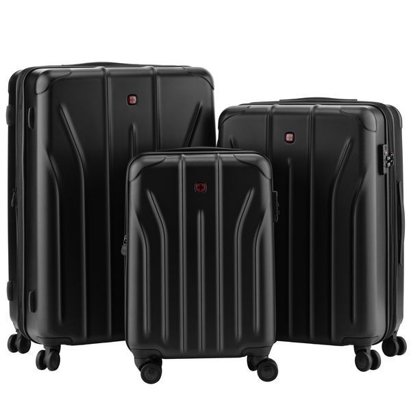 Набір валіз Wenger Oryson 3 в 1, (S,M,L), пластик, 4 колеса, чорний 653171 фото