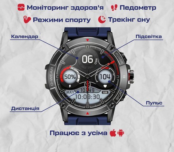 Smart-часы Smart River Max Blue 1568 фото