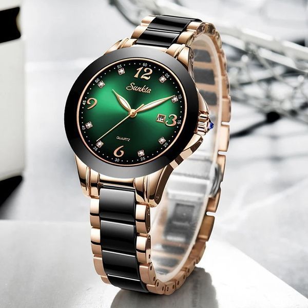Часы Sunkta Ceramic Green 1467 фото