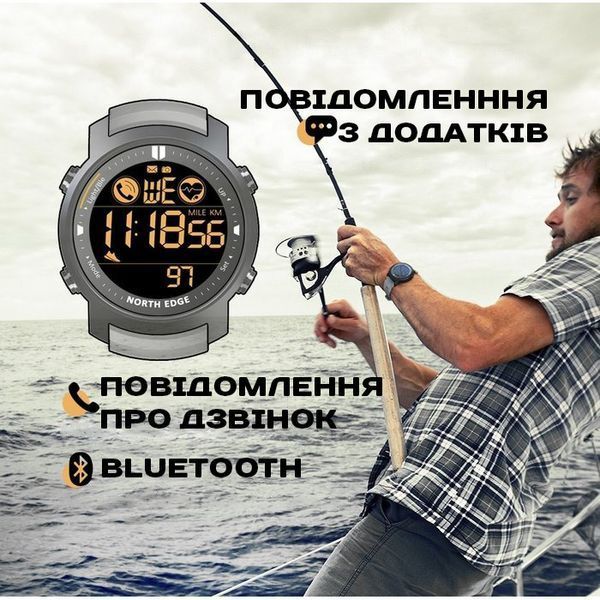 Годинник North Edge Laker Black 5BAR 9990 фото