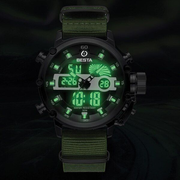 Годинник MegaLith Prof Green 7772 фото