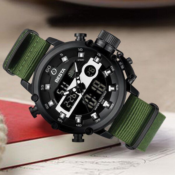 Годинник MegaLith Prof Green 7772 фото