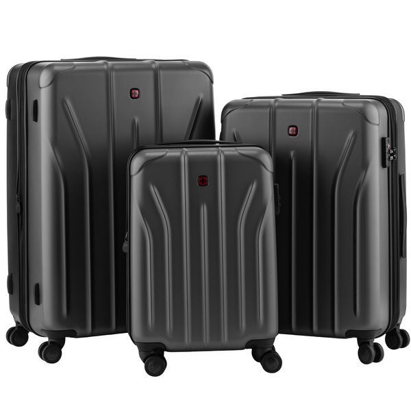 Набір валіз Wenger Oryson 3 в 1, (S, M, L), пластик, 4 колеса, сірий 653212 фото