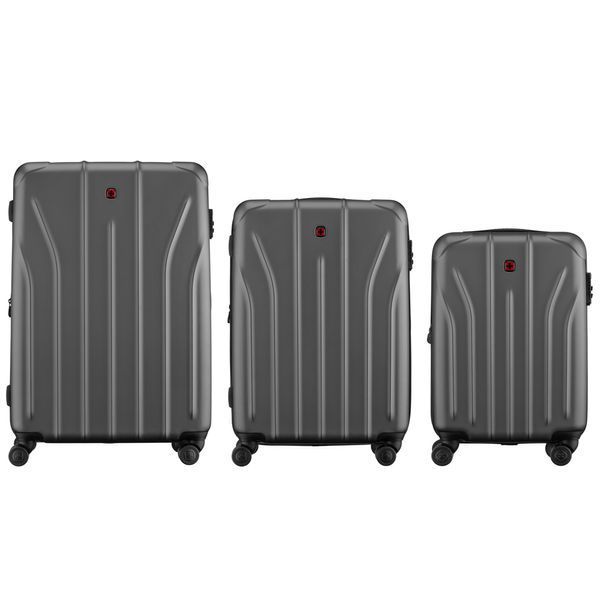 Набір валіз Wenger Oryson 3 в 1, (S, M, L), пластик, 4 колеса, сірий 653212 фото