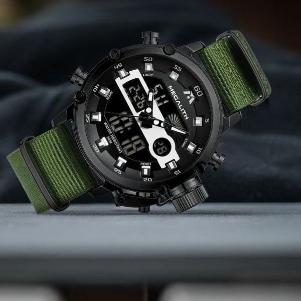 Годинник MegaLith Prof Green 7772 фото