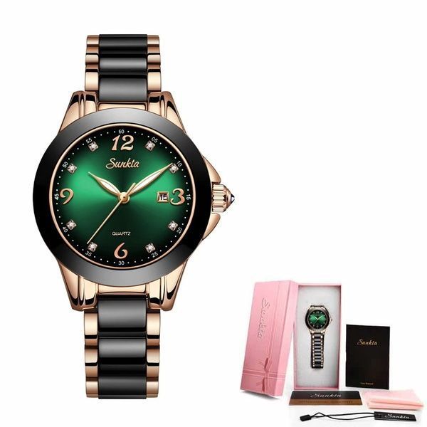 Часы Sunkta Ceramic Green 1467 фото