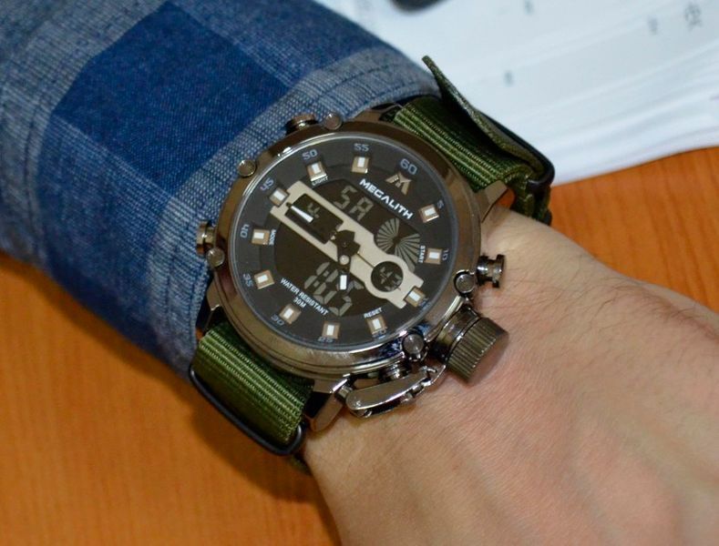 Годинник MegaLith Prof Green 7772 фото