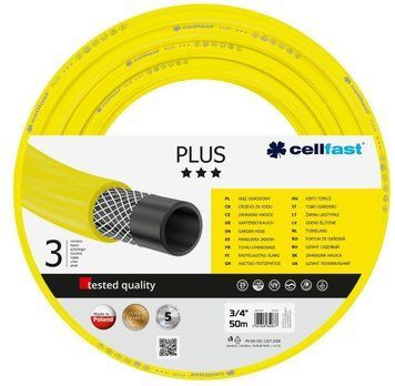Шланг садовий Cellfast PLUS 3/4', 50м, 3-х шаровий, до 25 Бар, -20&hellip;+60&deg;C 10-221 фото